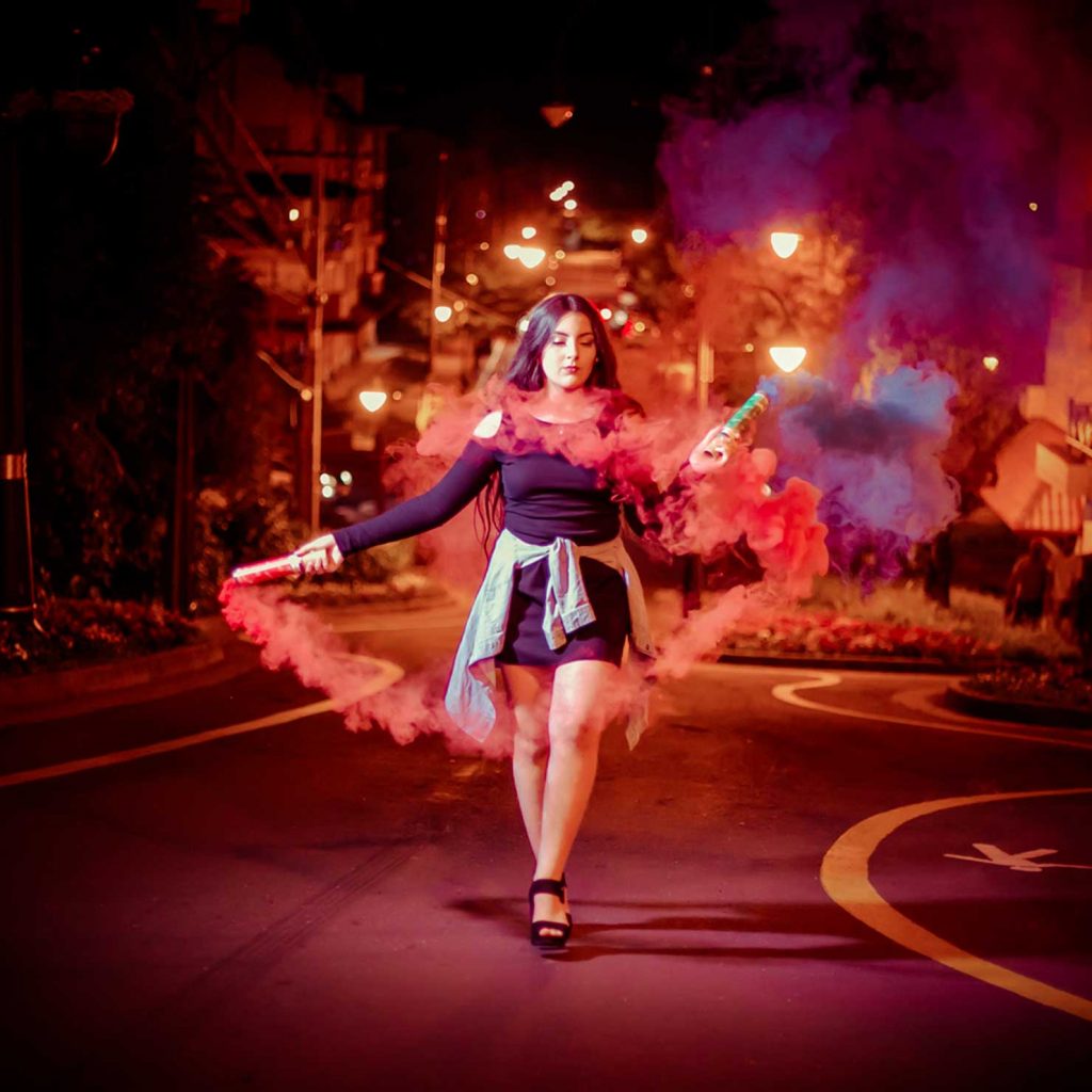 ensaio de 15 com fumaça Gramado RS